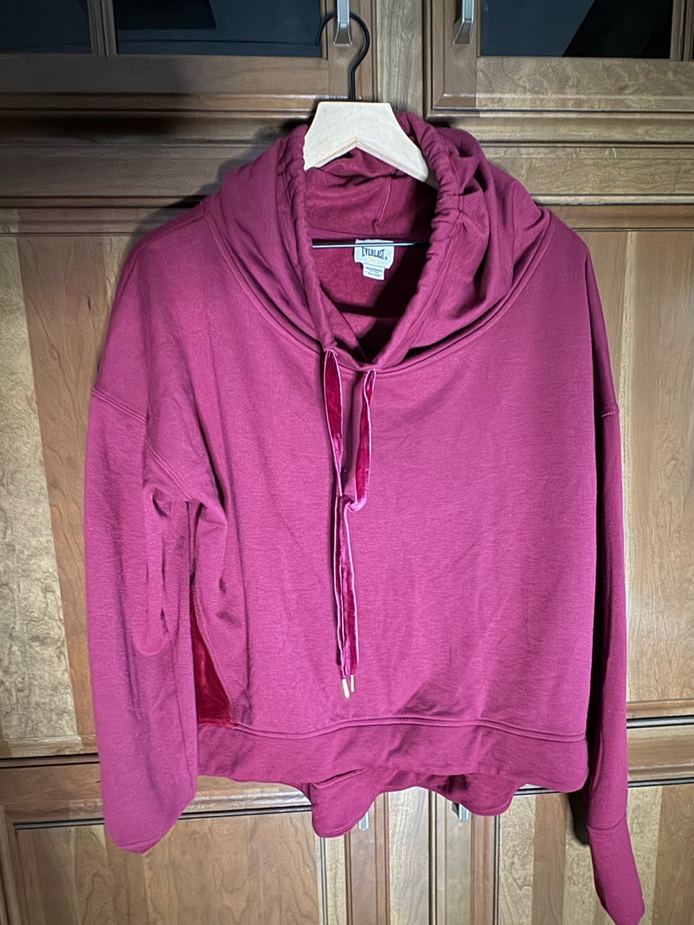 Everlast Raspberry Cowl Neck Pullover Sweatshirt